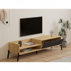 Mueble TV Trezza zafiro roble antracita Practica Hogar