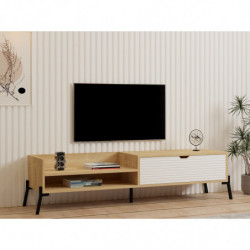 Mueble TV Trezza zafiro roble blanco Practica Hogar