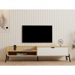 Mueble TV Trezza zafiro roble blanco Practica Hogar