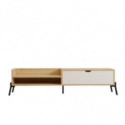 Mueble TV Trezza zafiro roble blanco Practica Hogar