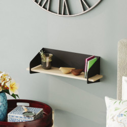 Estante de pared Long Arm Negro Practica Hogar