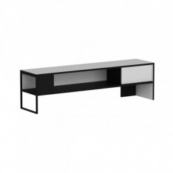 Mueble TV con estante Concord blanco negro Practica Hogar