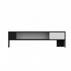 Mueble TV con estante Concord blanco negro Practica Hogar