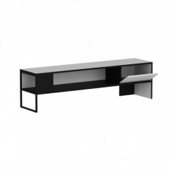 Mueble TV con estante Concord blanco negro Practica Hogar