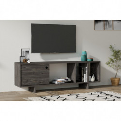 Mueble TV con estante Folsom antracita Practica Hogar