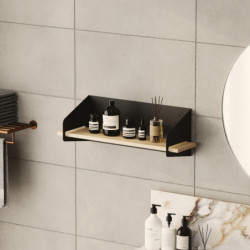 Estante de pared Long Arm Negro Practica Hogar