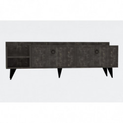 Mueble TV con estante Heflin antracita Practica Hogar