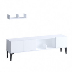 Mueble TV con estante Hubbl DEC0076 blanco Practica Hogar