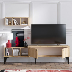 Mueble TV con estante Justo roble Practica Hogar