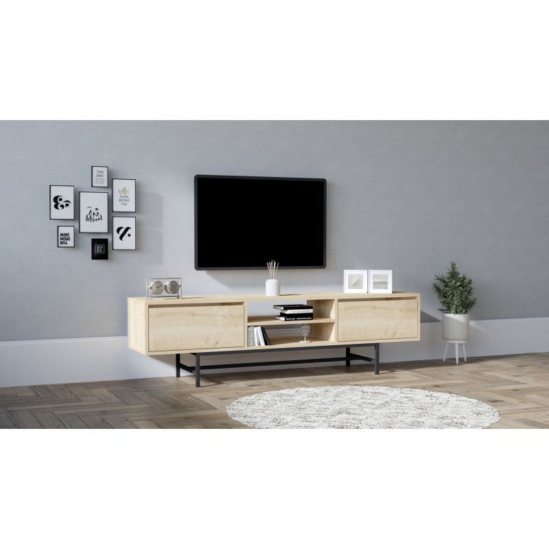 Mueble TV con estante Tauber zafiro Practica Hogar Mueble TV con estante Tauber zafiro Practica Hogar