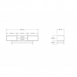Mueble TV con estante Tauber zafiro Practica Hogar