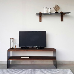 Mueble TV con estante TV101 nogal Practica Hogar