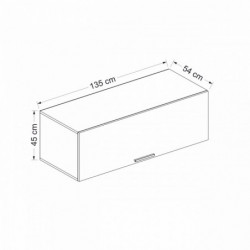 Mueble de pared Kale 135 antracita Practica Hogar