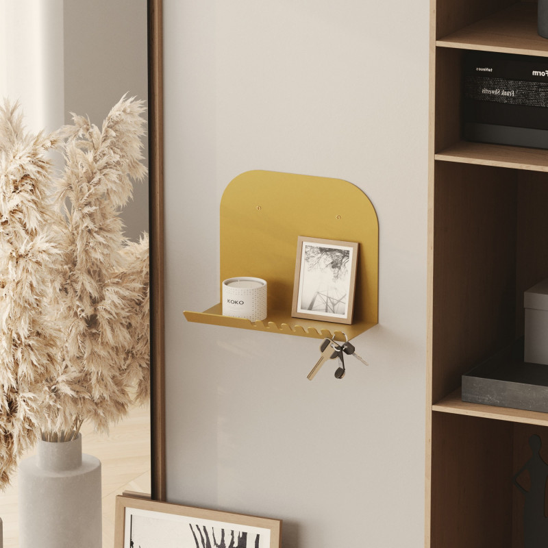 Estante de pared Short Pouch Oro Practica Hogar