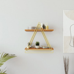 Estante de pared Aachen L2053 nogal oro Practica Hogar