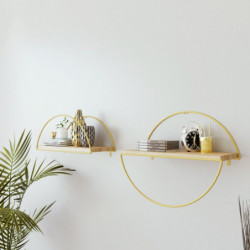 Estante de pared Bielefeld L2054 roble oro Practica Hogar