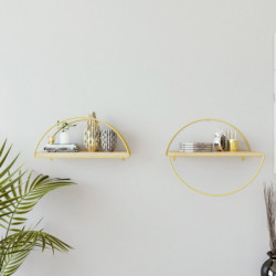 Estante de pared Bielefeld L2054 roble oro Practica Hogar