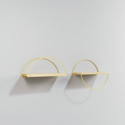 Estante de pared Bielefeld L2054 roble oro Practica Hogar
