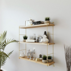 Estante de pared Bochum L2055 roble oro Practica Hogar