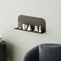Estante de pared Long Pouch Negro Practica Hogar