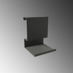 Estante de pared Brano negro Practica Hogar