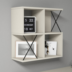 Estante de pared Extra negro crema Practica Hogar