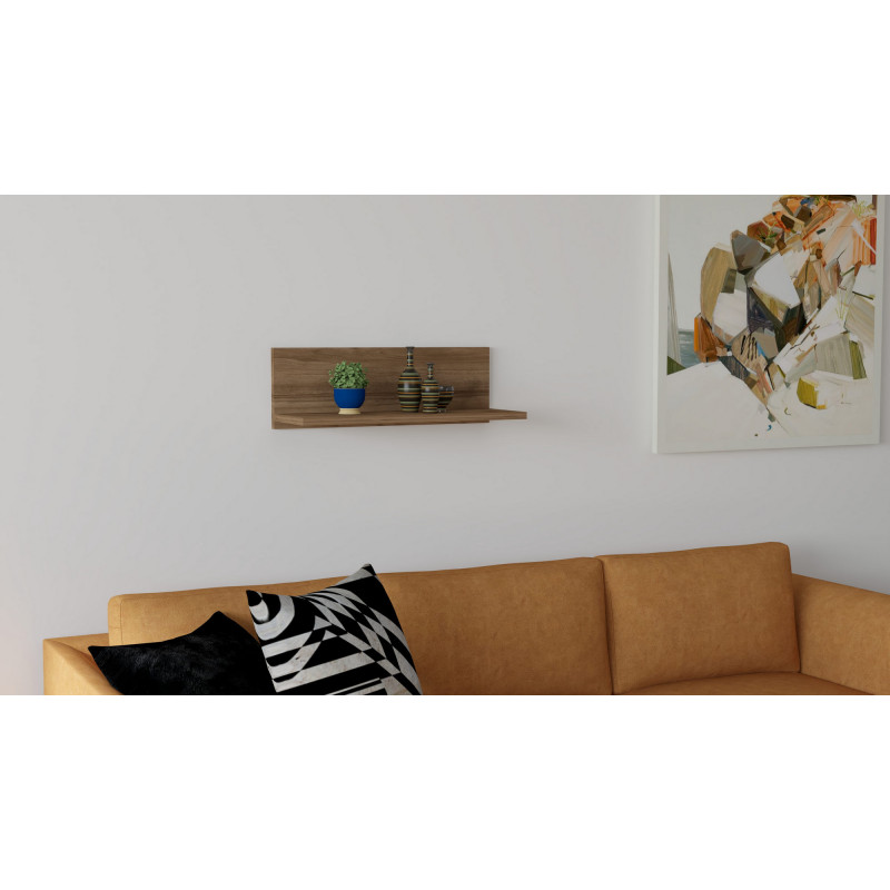 Estante de pared Fan nogal Practica Hogar Estante de pared Fan nogal Practica Hogar