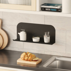 Estante de pared Long Pouch Negro Practica Hogar