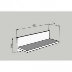 Estante de pared Fane blanco Practica Hogar