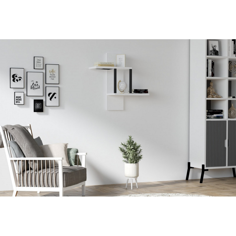 Estante de pared Herra blanco Practica Hogar Estante de pared Herra blanco Practica Hogar