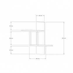 Estante de pared Herra blanco Practica Hogar