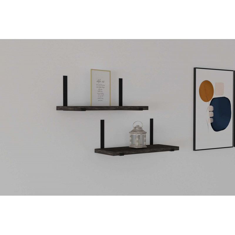 Estante de pared Lama antracita Practica Hogar Estante de pared Lama antracita Practica Hogar