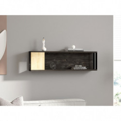 Estante de pared Meedo pino atlántico antracita Practica Hogar