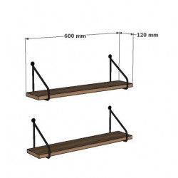 Estante de pared Reco blanco Practica Hogar