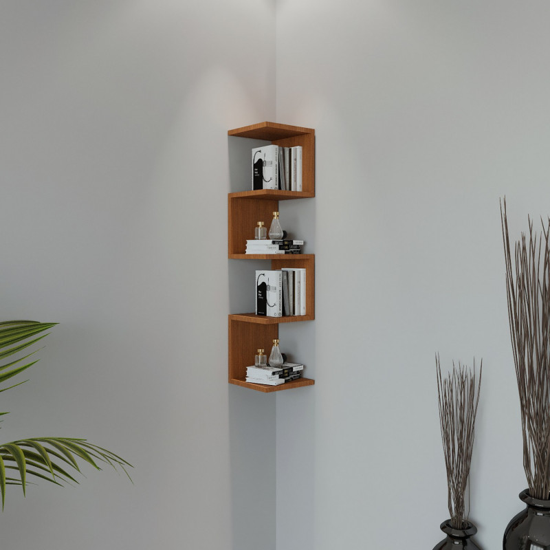 Estante de pared Schweinfurt L2023 nogal Practica Hogar