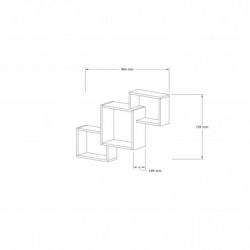 Estante de pared Silver blanco Practica Hogar
