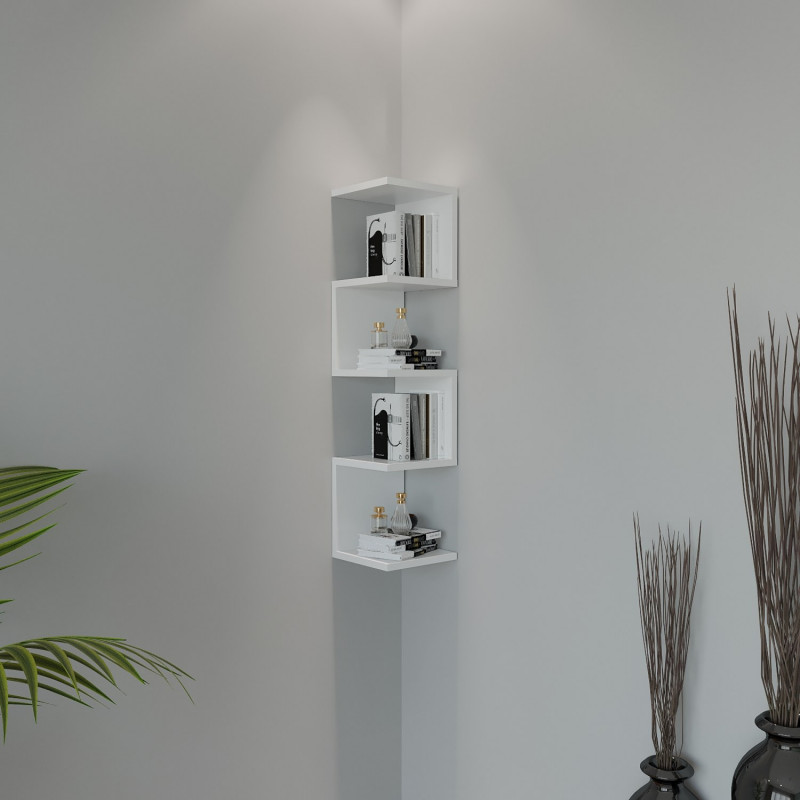 Estante de pared Straubing L2024 blanco Practica Hogar