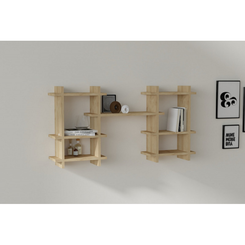 Estante de pared Tefo roble zafiro Practica Hogar Estante de pared Tefo roble zafiro Practica Hogar