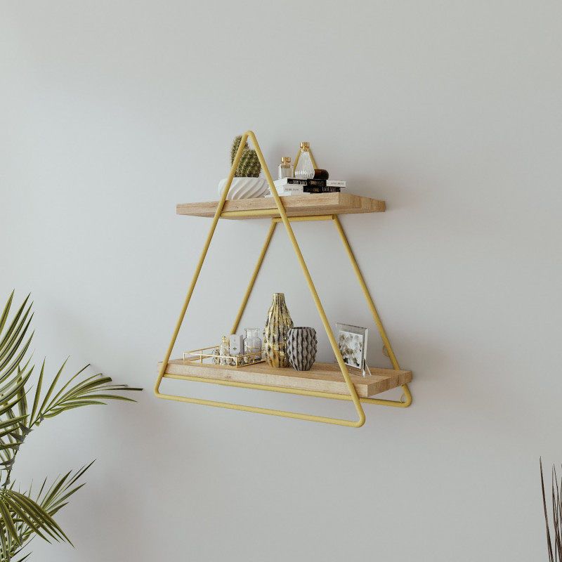 Estante de pared Wolfsburg L2052 roble oro Practica Hogar Estante de pared Wolfsburg L2052 roble oro Practica Hogar