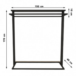 Armario Aschaffenburg L659 roble negro Practica Hogar