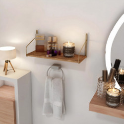Estante de pared Decorativo Oro Marrón Practica Hogar
