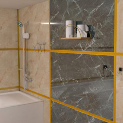 Estante de pared Decorativo 2 Oro Marrón Practica Hogar