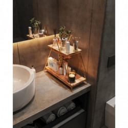 Estante de pared organizador multiusos Oro Marrón Practica Hogar