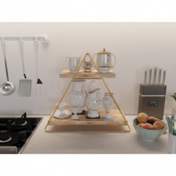 Estante de pared organizador multiusos Oro Marrón Practica Hogar