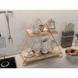 Estante de pared organizador multiusos Oro Marrón Practica Hogar