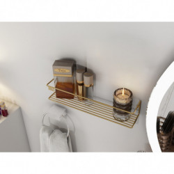 Estante de pared para maquillaje Oro Practica Hogar