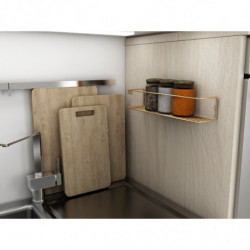 Estante de pared para maquillaje Oro Practica Hogar