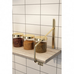 Estante de pared 60 cm extra Oro Marrón Practica Hogar