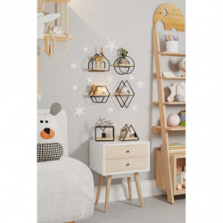 Estante de pared Juego de 6 en miniatura Oro Negro Practica Hogar