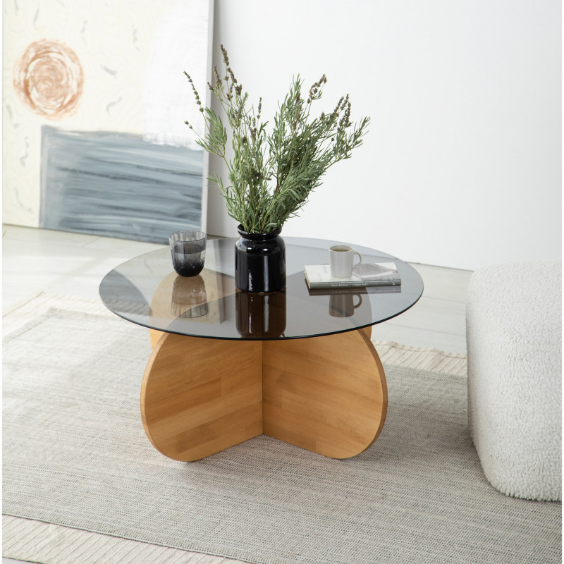 Mesa de centro Bubble Wood humo Roble Practica Hogar Mesa de centro Bubble Wood humo Roble Practica Hogar